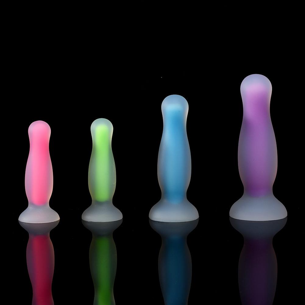 New Nighttime Lightable Coloured Silicone Anal Plugs Female Masturbators Adult Erotic Sex Toys