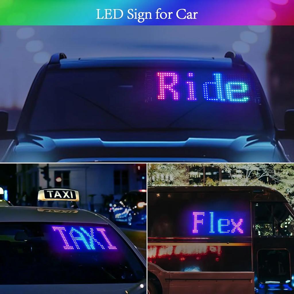 LED Matrix Pixel Panel ,USB 5V Flexible Addressable RGB Pattern Graffiti Scrolling Text Animation Display Car Shop,Bluetooth APP