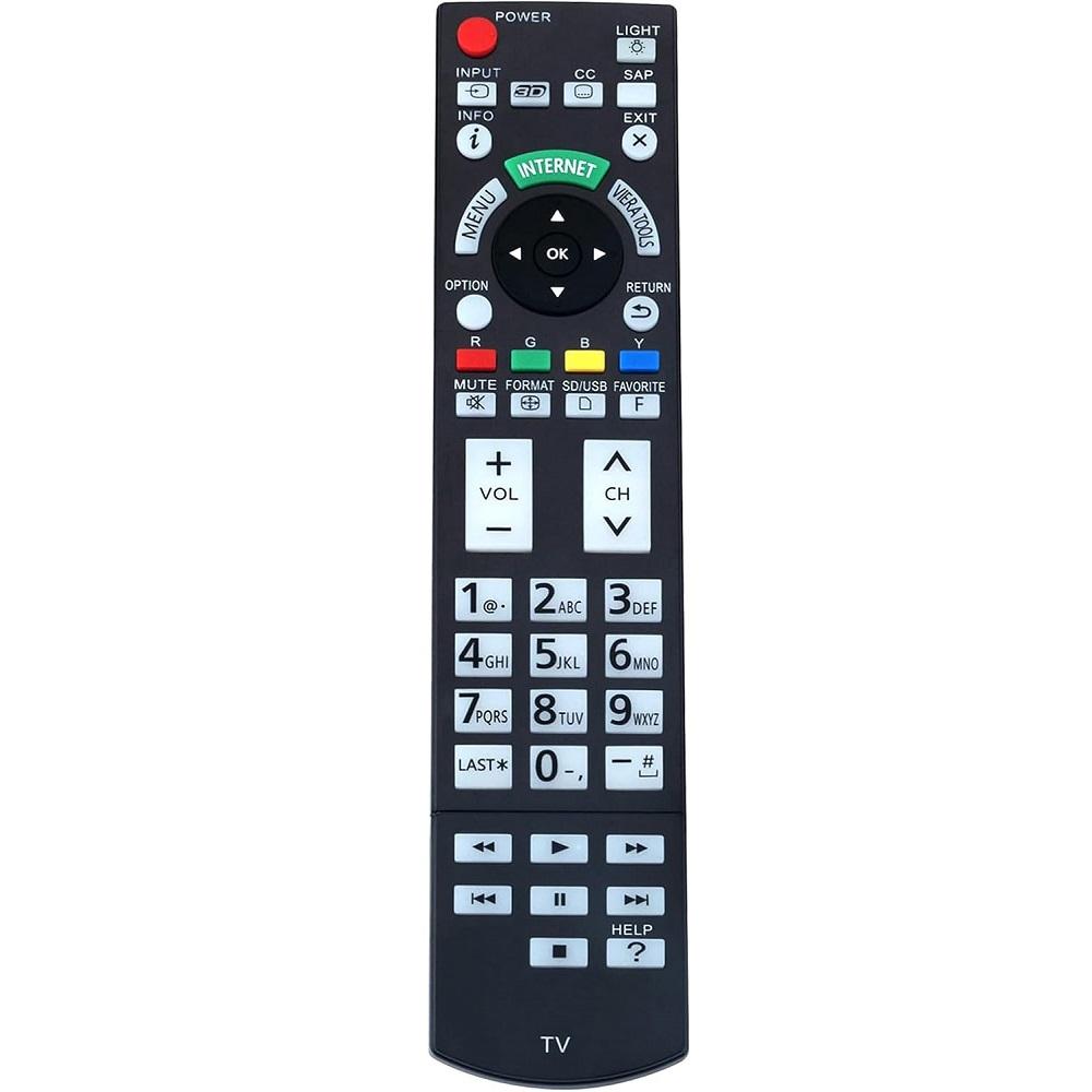 New N2QAYB000703 Fit for Pan TV Remote Control TC-L47WT50 TC-L55WT50 TCP65GT50 TC-L55DT50 TC-L55ET5 TC-L55LE54 чёрный