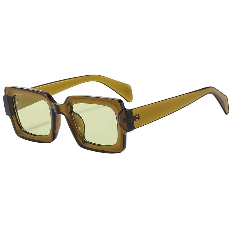 

JYL TS Square Glasses Blue Light Blocking Style For Plain Vision Z3763 A-474 лимонний каррі кольору