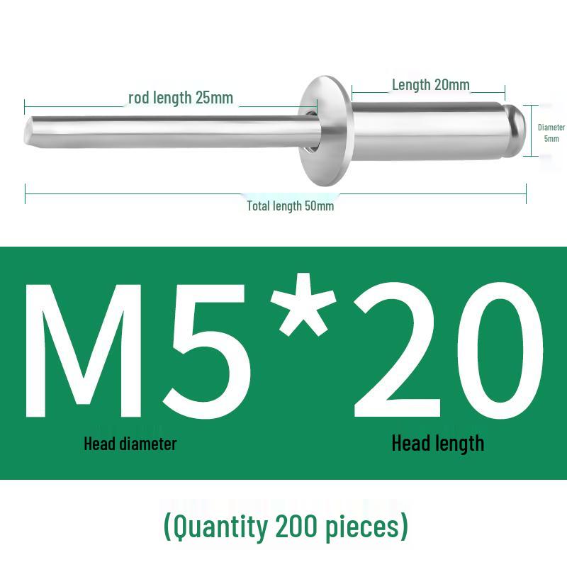 Aluminium-Blindnieten - Rundkopf M3.2, M4, M5, M6