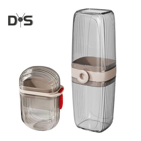 Travel Soap Case with Toothbrush Box Leakproof Easy To Clean Bathroom Soap Container with Lid Portable Bar Soap Holder