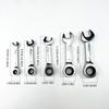 Short handle adjustable head ratchet wrench mini fast ratchet wrench labor-saving auto repair hardware dual-purpose wrench tool