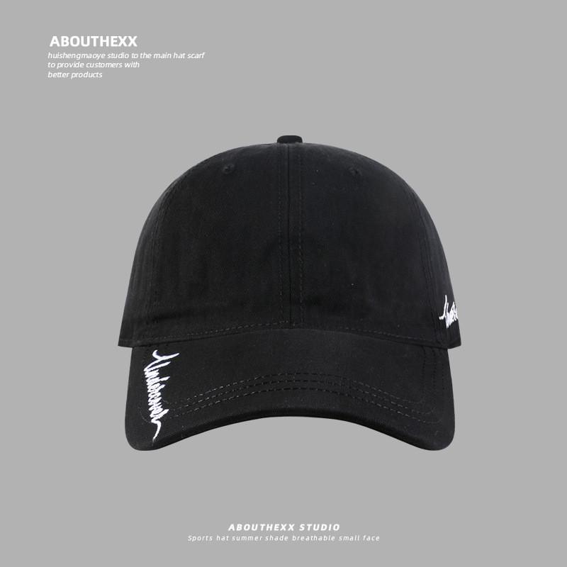 

Cotton Baseball Cap With Letter Embroidery For Casual Summer And Winter Wear чёрный
