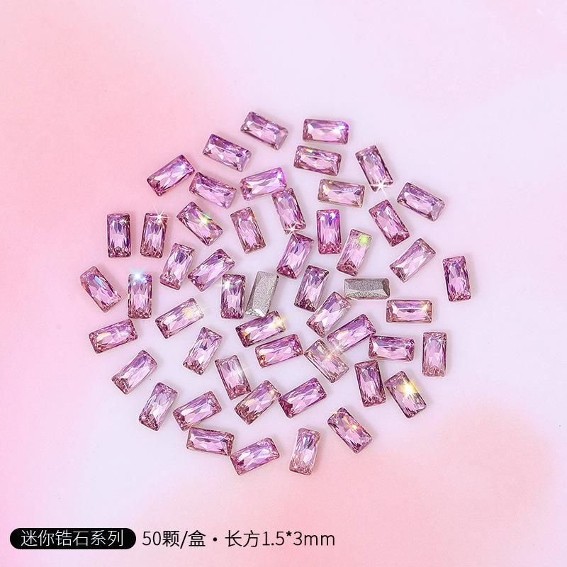 Pink Nail Art Small Zircon Flat Bottom Mini Zircon Diamond Nail Art Jewelry Mixed Nail Art Diamond Jewelry Decorative Diamond
