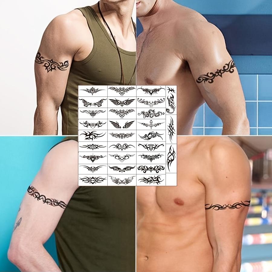 Charm Tattoo Stickers Temporary Tattoo Fake Tattoo Black 30 Sheet temporary tattoo Waist Body Men Women