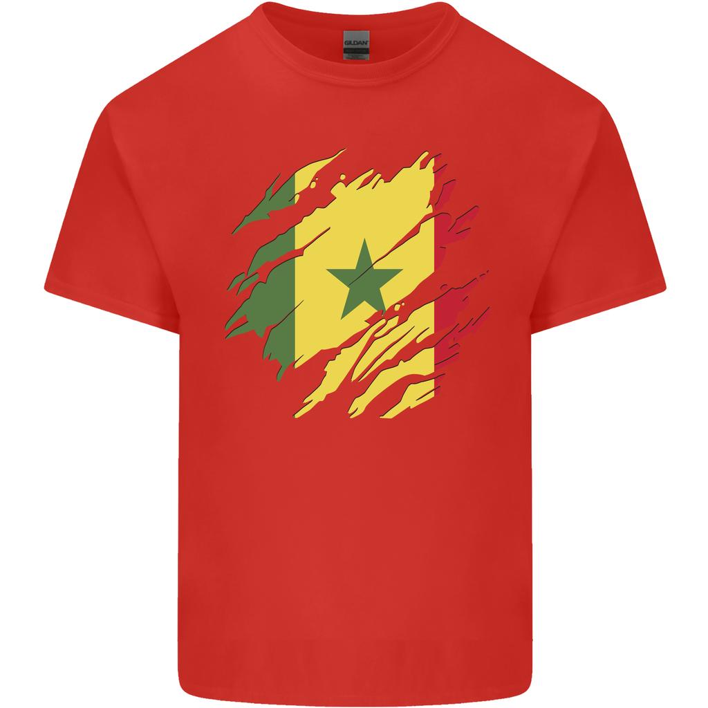 Torn Senegal Flag Senegalese Day Football Unisexs Light Cotton TShirt