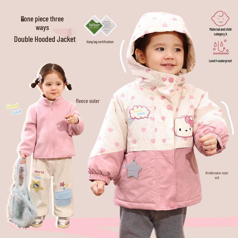 Зимняя ветровка 3-в-1 для девочек LUSON 120