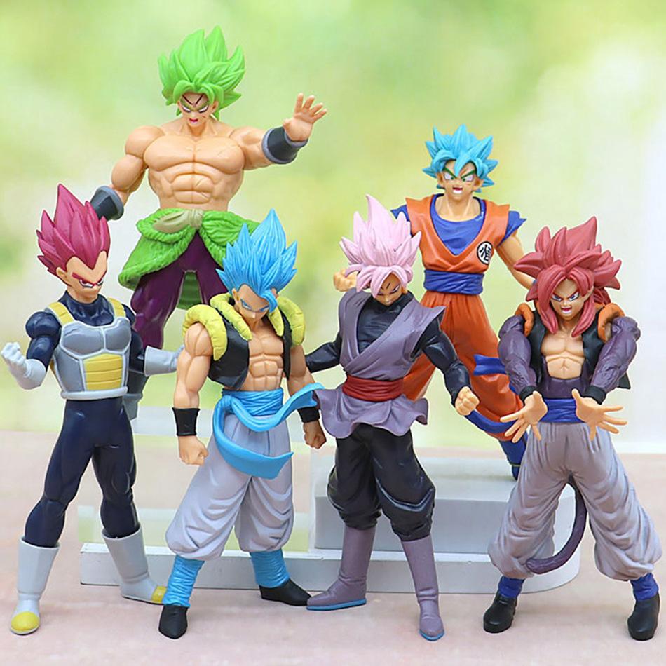Dragon Ball Super Saiyan Anime Figurine Model Rose Goku Action Figure Gohan Figures Vegeta Statue Collection Toy Figma Z GK DBZ Round Sensory