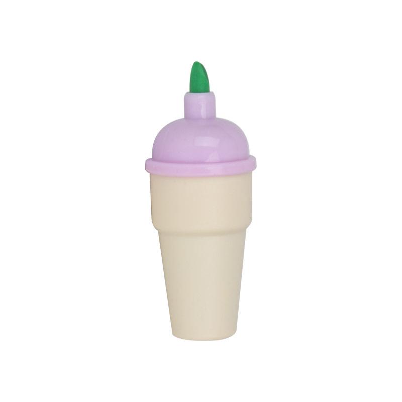 Set de Marcadores Resaltadores de Dibujos Animados de Mini Helado - Marcadores Multicolor para Dibujar y Efectos de Acuarela