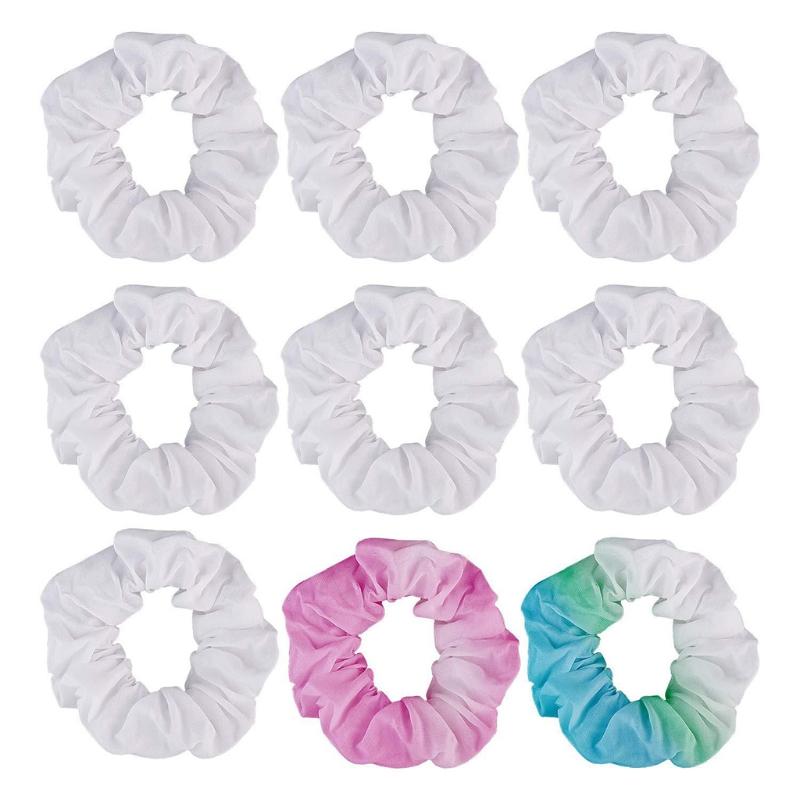 Girls Elastic Hair Ties White Scrunchies for Tie-dye Hair Ropes DIY Hair Scrunchies Soft Rubber Bands Hair Suppliess