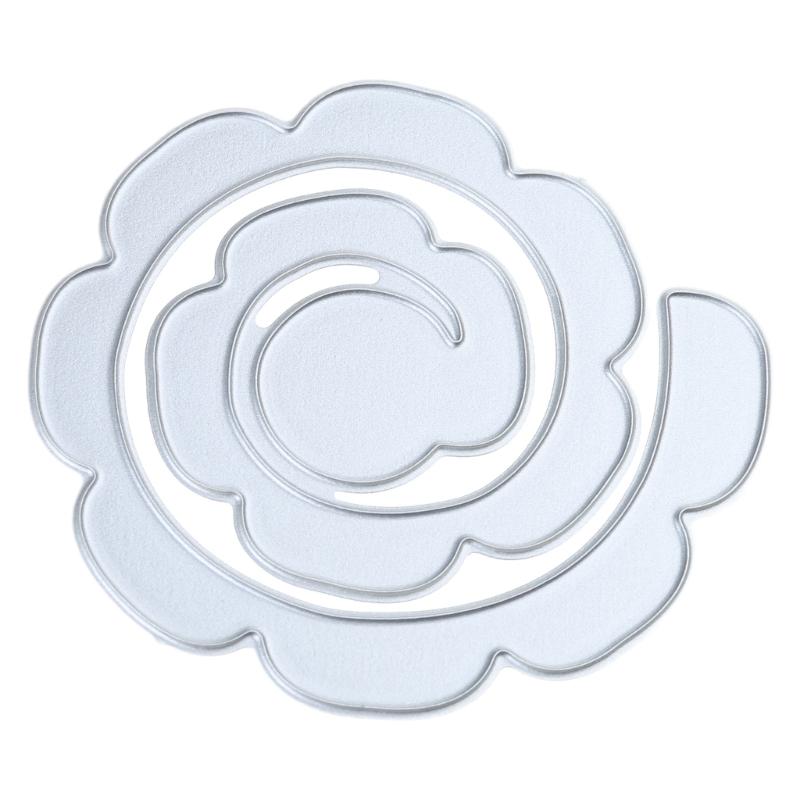 Metal Die Cuts Curly Flower Embossing Stencil Cutting Dies for Card Making Scrapbooking Paper DIY Template Handmade