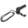 Waterproof Electric Bike Throttle Grip with 2 Keys 3-Pin Connector Full Twist Throttle Twist Handlebar Ebike Throttle Grip