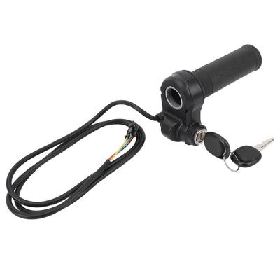 With 2 Keys Electric Bike Throttle Grip 3-Pin Connector Ebike Throttle Grip  Electric Scooter