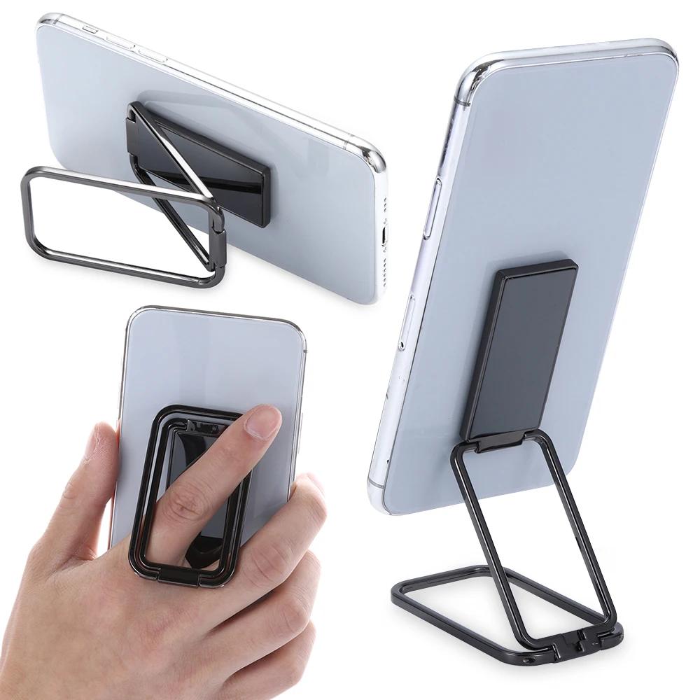 Hot 360 Rotation Mobile Phone Foldable Stand Back Ultra Thin Phone Ring Holder Multi Angle Portable Desk Metal Finger Kickstand