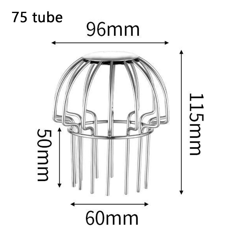 

Stainless Steel Roof Floor Drain Round Rain Pipe Cap Drainage Plumbing Fitting 75 tube