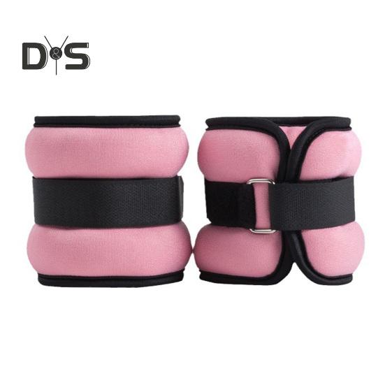 

1 пара утяжеляющих мешочков с песком, регулируемый носимый утяжеленный браслет для мужчин и женщин, для танцев, бега, тренировок, лодыжек, запястий, утяжелители, браслет B розовый