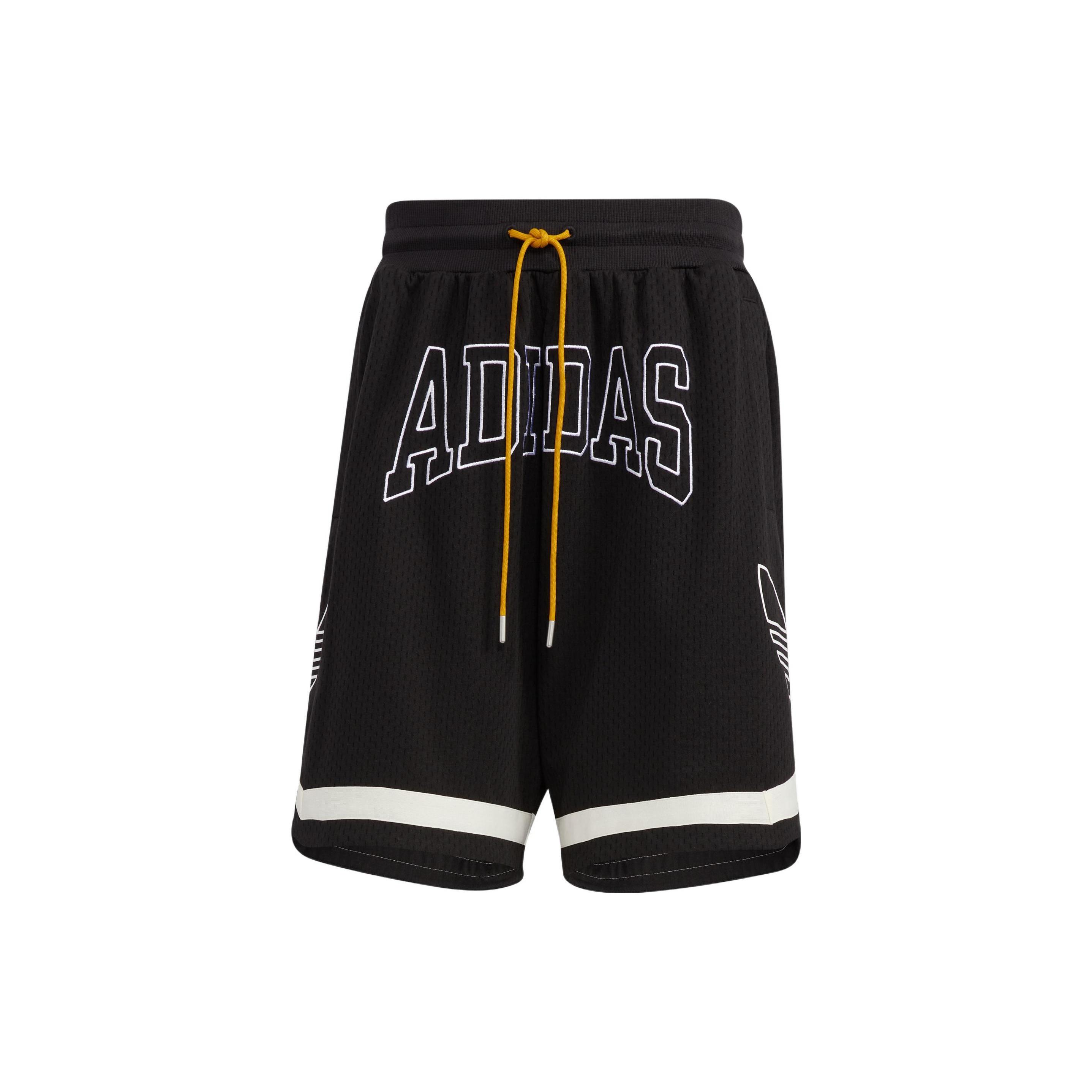 adidas originals Contrasting Colors Alphabet Logo Printing Lacing Straight Sports Shorts Black Men s HZ9806 S