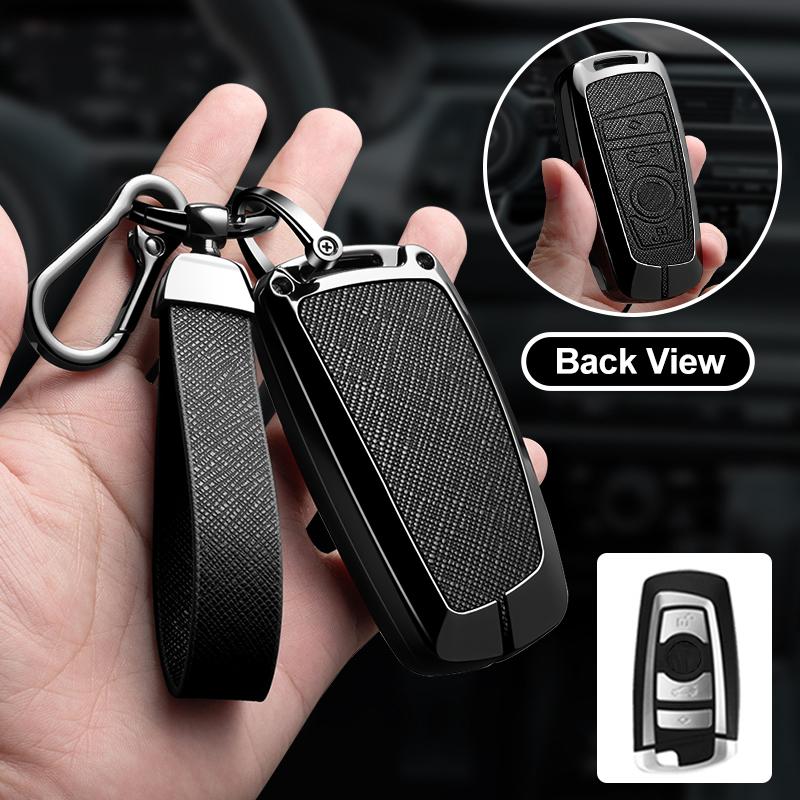 Zinc Alloy Leather Car Key Fob Case For Bmw 1 3 5 7 Series 530I X1 X3 X4 X5 F10 F15 F16 F20 F30 F18 F25 M3 M4 E34 Auto Parts
