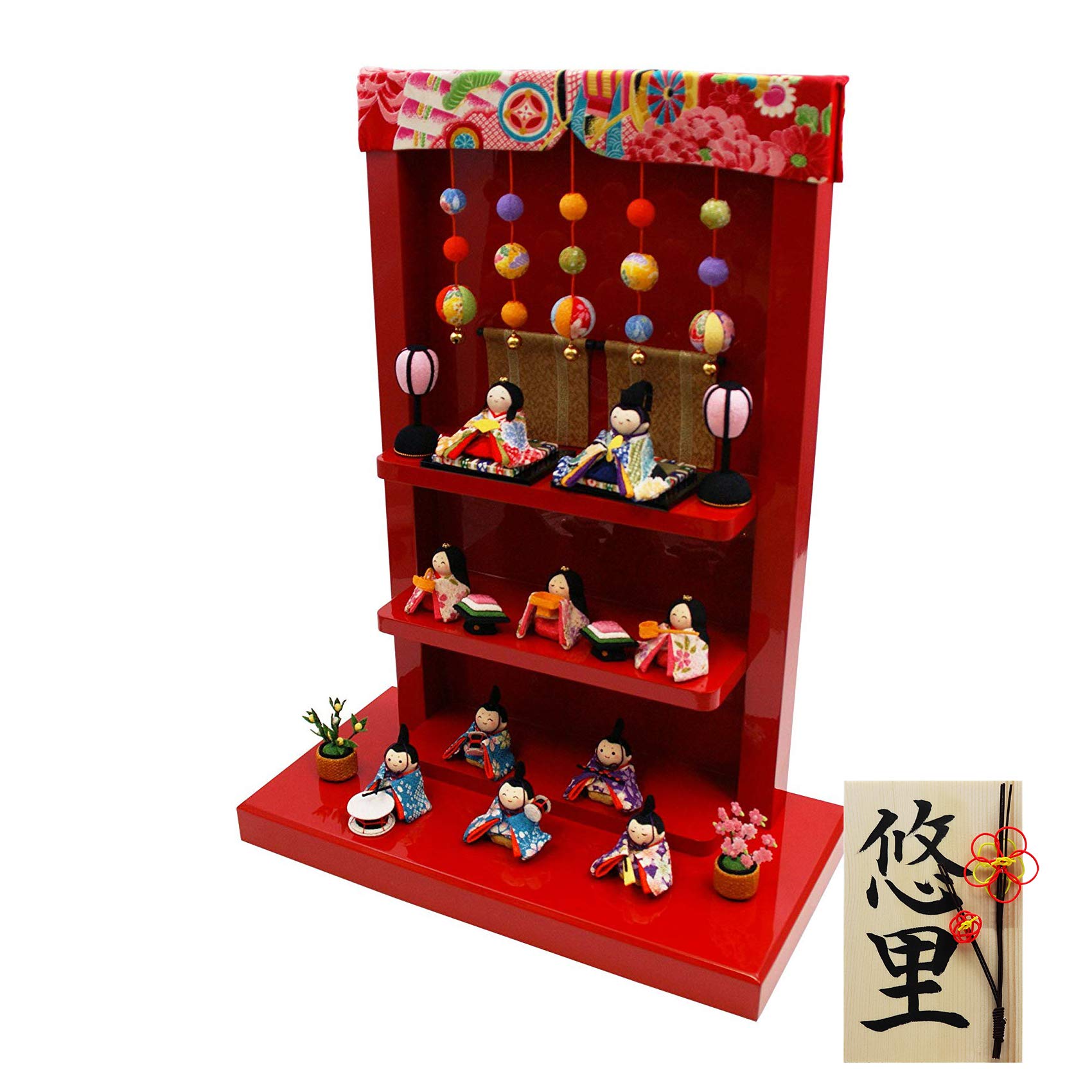 

Osaka Choseido Hina Компактная мини-деревянная бирка с именем, бонус включен, креповая кукла Hina, набор из 10 детских кукол Hina, куклы, Hina,