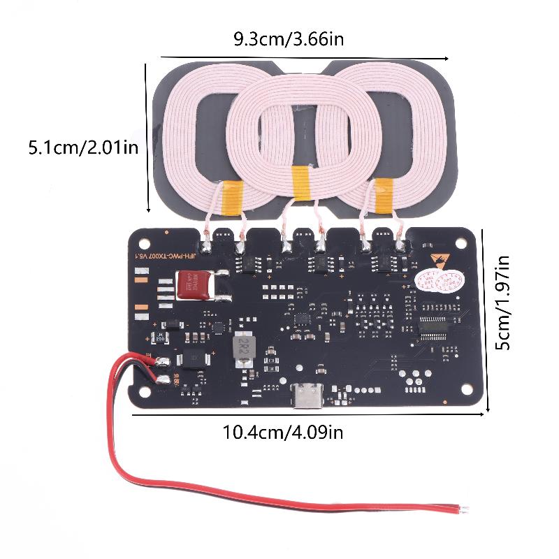 {MX} DC9-32V 3-Coil Type-C Interface Car Wireless Charging Module 20W Wireless Charger Transmitter Module