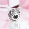 Pan Jia S925 Sterling Silver Rhinestone Heart Beads – European & American Style
