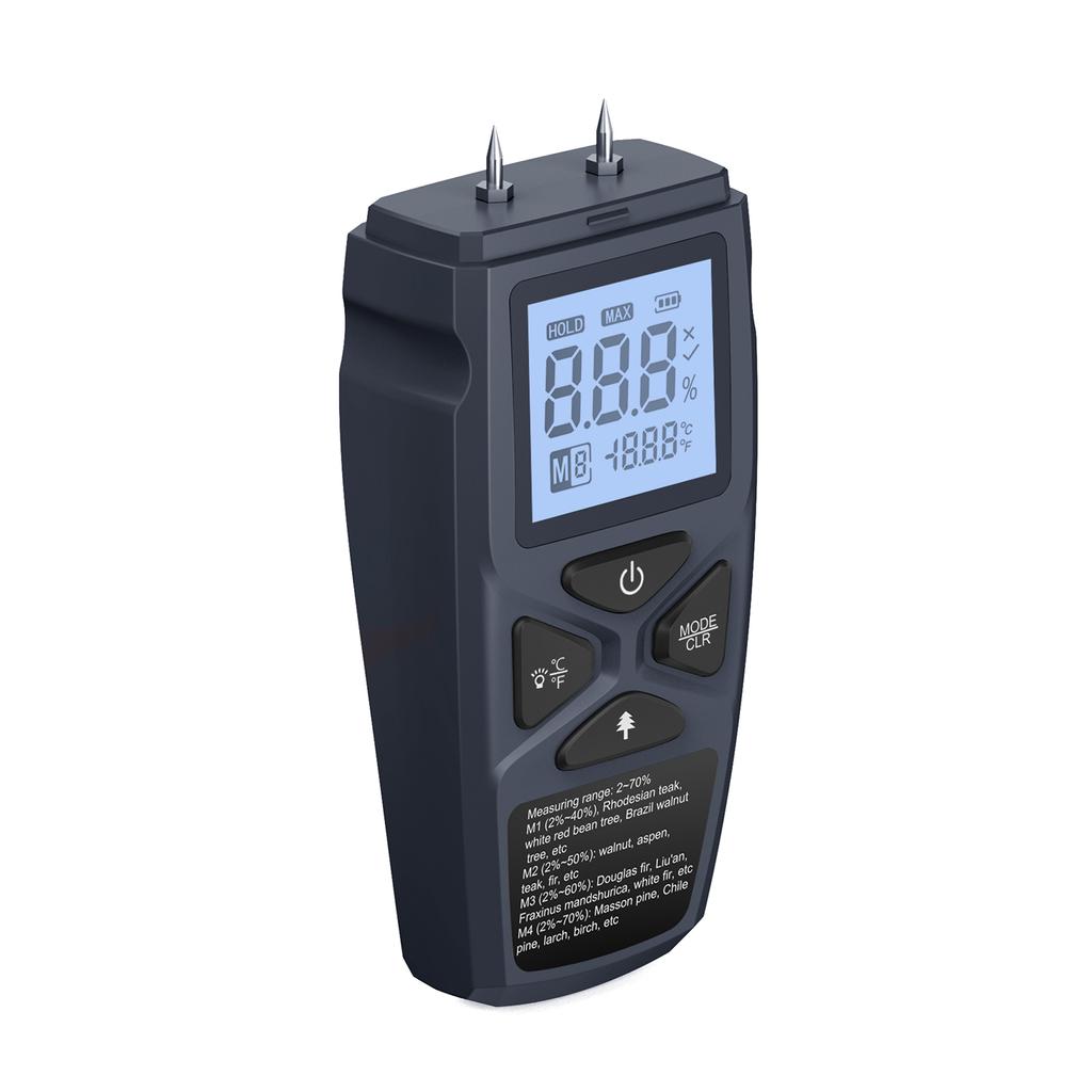 Holz Feuchtigkeit Meter Thermometer für Hartholz Weichholz Papier Bambus Kräuter LCD Display Hohe