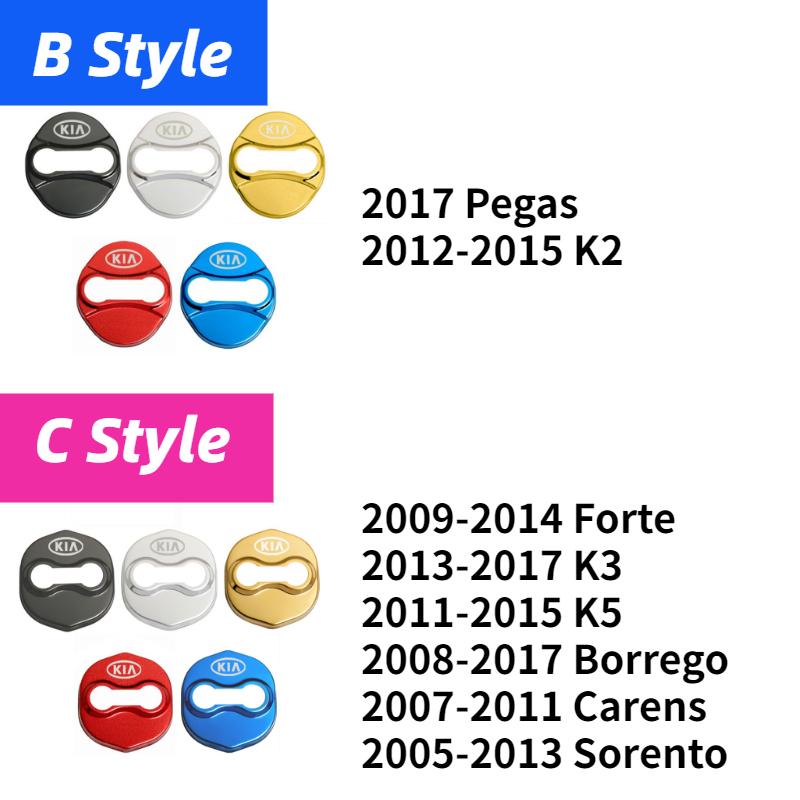 4PCS Car Door Lock Cover Logo Protection Stickers For KIA K3 K5 KX3 KX5 KX7 Sportage R Forte Carens Stinger Sorento Accessories YO7