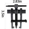 TAODAN 2 Inch Black Carbon Steel Double Jaw Bearing Puller Mechanic Bearing Maintenance Hand Tool Separate Lifting Device for Automotive Flywheel and