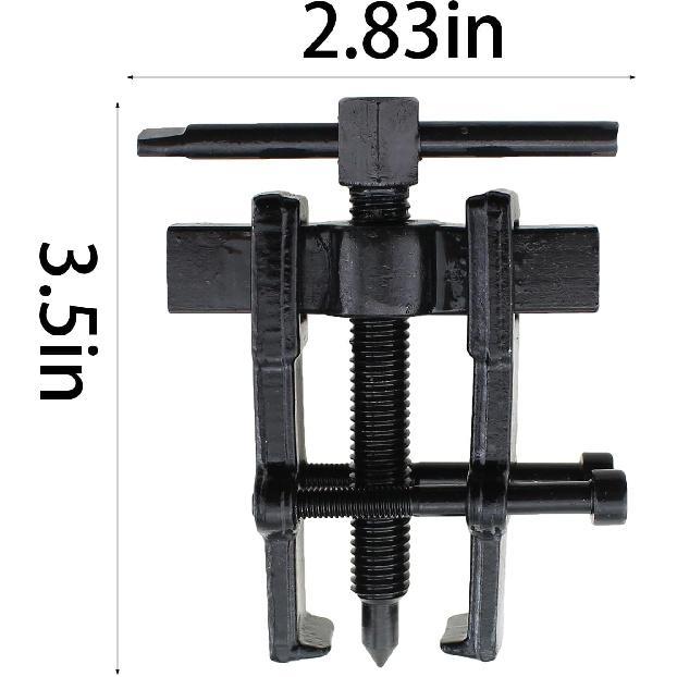 TAODAN 2 Inch Black Carbon Steel Double Jaw Bearing Puller Mechanic Bearing Maintenance Hand Tool Separate Lifting Device for Automotive Flywheel and