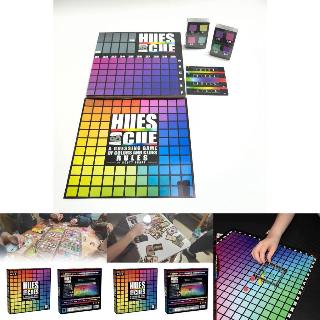 Hues And Cues A Guessing Game Of Colors Clues Puzzle Toy With Plastic Components For Family And Party Activities