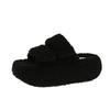 Fashion Women's Home Platform Non-slip Solid Color Fur Slipper Autumn and Winter Fashion Korean Version of Cotton Slippers Zapatos Mujer
