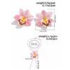 Orchid Flower Necklace Cloth Simulation Flower Earrings Personality Clavicle Chain  Ladies