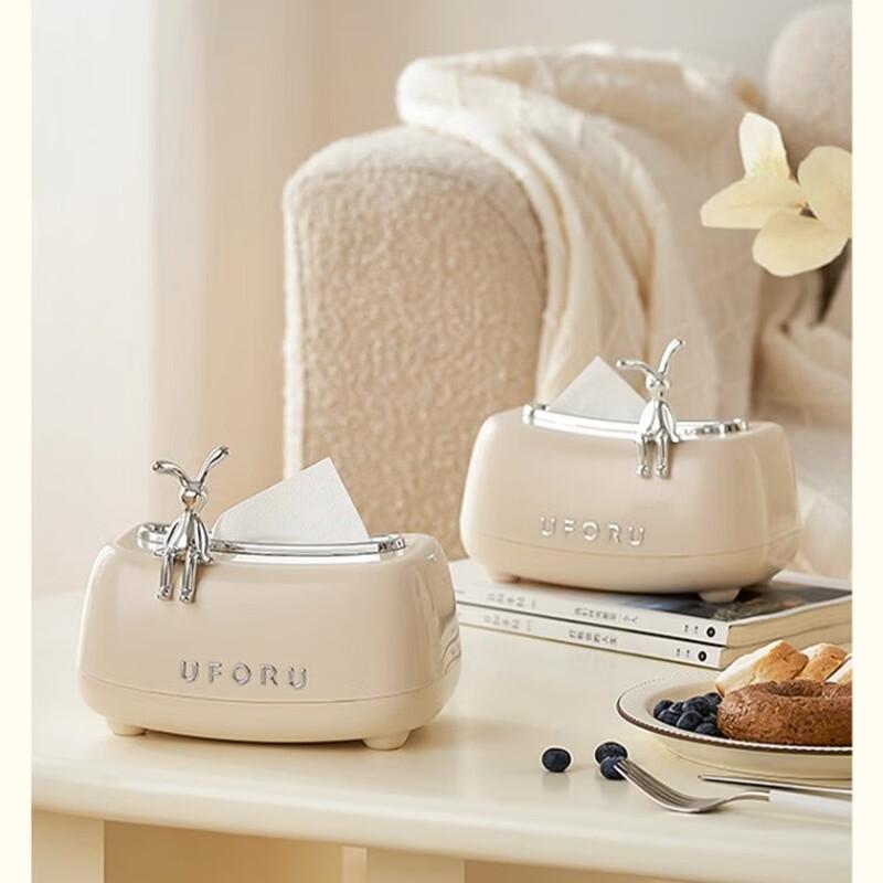 Cute Rabbit Round Tissue Box