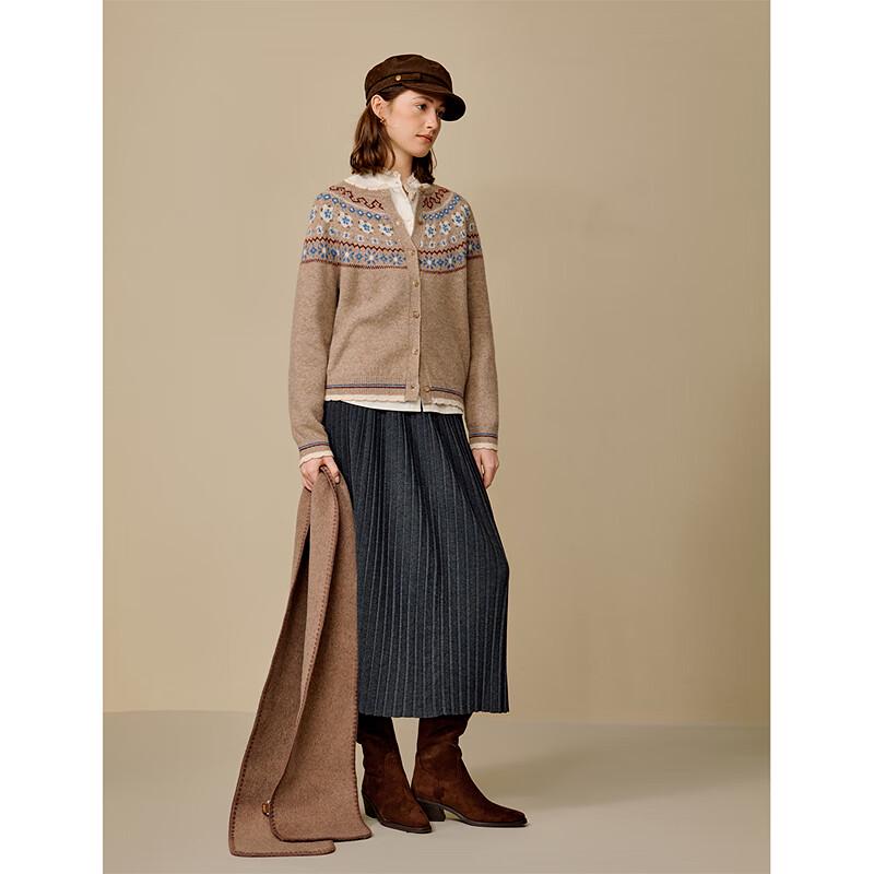 Inman Women's Retro Fair Isle Knit Cardigan