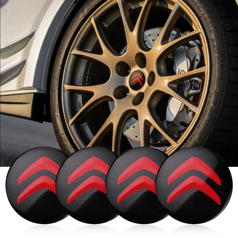 4Pcs Car Styling Aluminum Wheel Center Hub Caps Stickers For Citroen C4 C3 Xsara C-Elysee C5 C1 DS DS3 DS5 DS4 Jumper Picasso