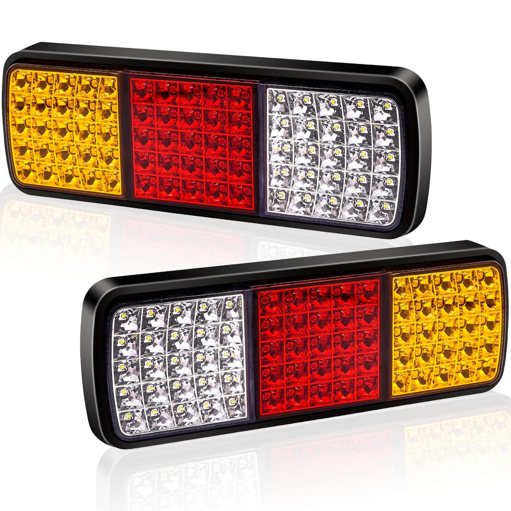 Aoling Truck Tail Lamp Trailer Tail Lamp Truck Tail Light Trailer Tail Cargo Trailer Camping Trailer General Purpose 75 LED Red Yellow White Small