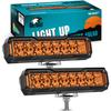 Nilight Barra Luminosa LED da 6 Pollici 2 Pezzi 50W Ambra Luci di Lavoro Off Road Spot Flood Combo Impermeabile IP67 per Camion Pickup SUV ATV UTV Barca