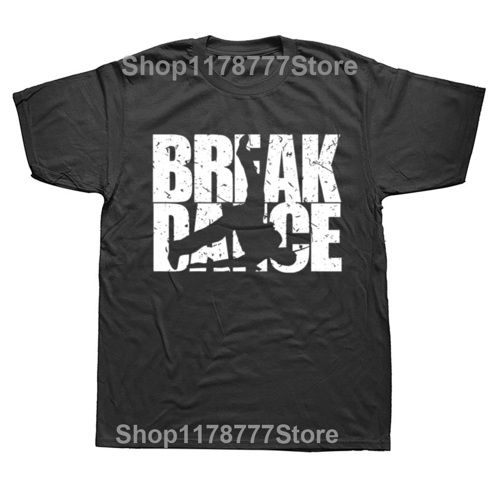 Vintage Break Dancing Bboy Poses Retro Hip Hop TShirt for Men Women Dancer Graphic T Shirts Cotton Streetwear