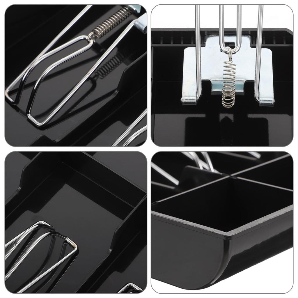 Ciieeo Drawer Metal Cash Register Sorter Storage Coin Tray Multi-Compartment Storage Tray Cash Register Insert Tray Cash Tray Money Tray Cash Holder