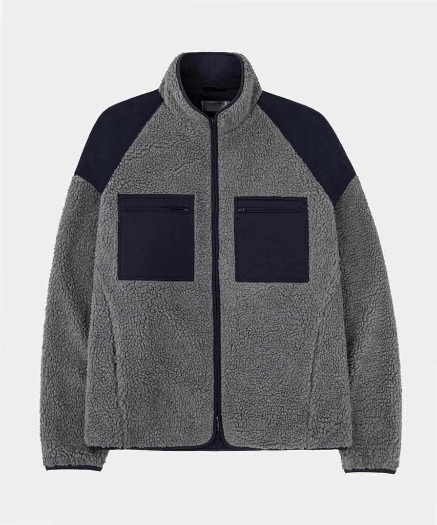 Lettercomo Dl Fleece Jacket Charcoal