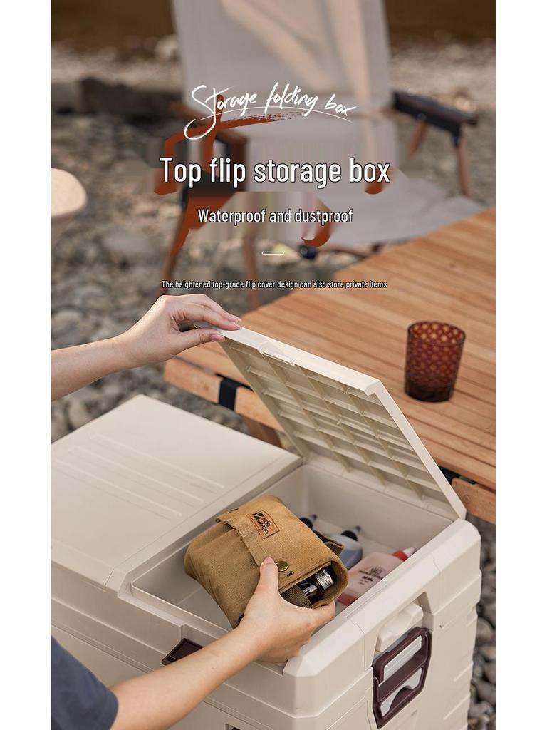 Car Mounted Folding Storage Box for Camping and Fishing Gear