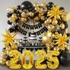 129Pcs New Year Decorations 2025 Balloons Arch New Years Eve Party Supplies Happy New Year Banner  Perfect for New Year Decor