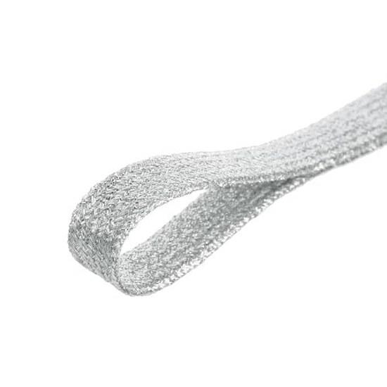 Allegra K Metallic Shoelaces Ribbon Flat Wide Fluorescent Shiny Sparkling Stylish Laces Sneakers Universal Shoe Accessories Width 1cm
