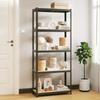 Day and Night - Day and Night Storage Shelf 5 Levels Steel and Anthracite Plywood