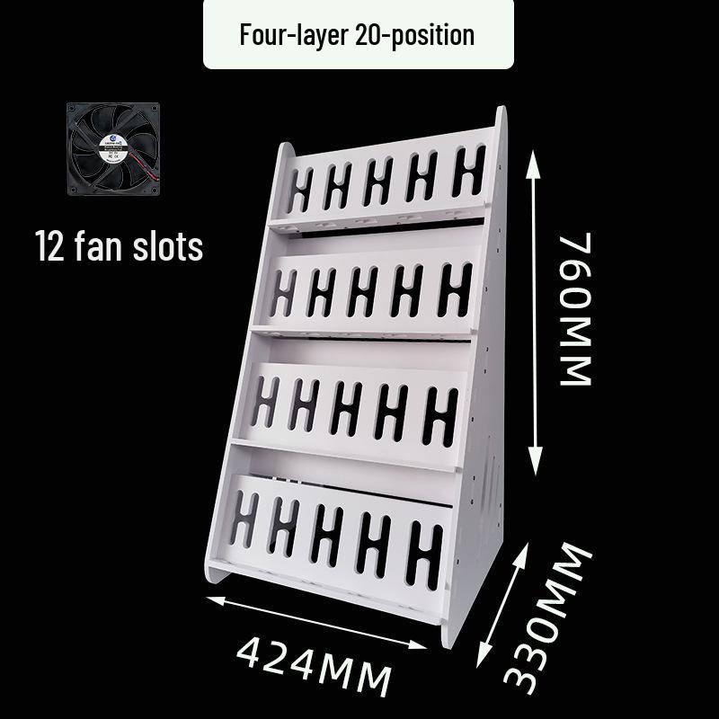Stüdyo Çok Açılı Şarj Standı: Dikey Çoklu Telefon Tutucu ve Çok Katlı Raf