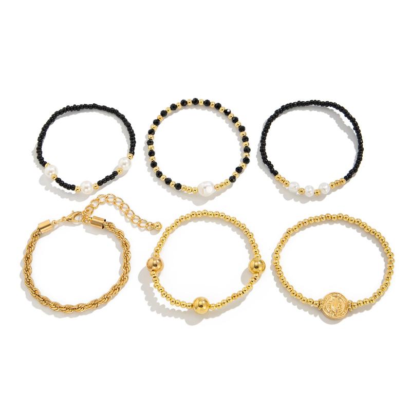 1Set  Bracelets For Women  Vintage Irregular Beads Imitation Pearl Chain Jewelry Gift