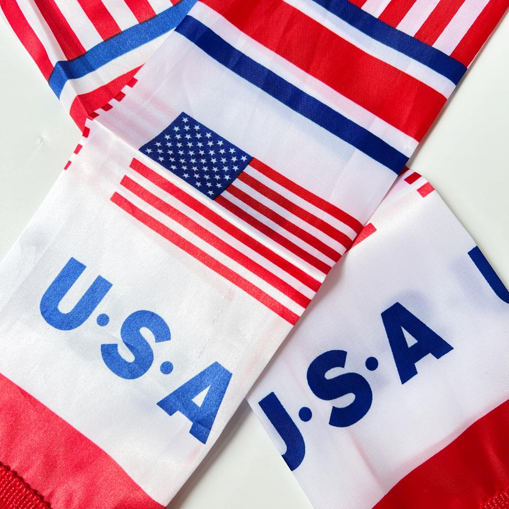 2026 USA Mexico Netherlands Scarf Flag  14x135cm Double-sided Printed Satin Iraq  Haiti France Scarf Flag