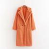Women Fashion  And Winter Loose Medium Long Windbreaker Lamb Coat