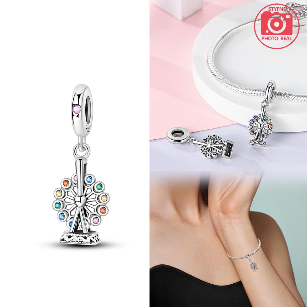 Charms Plata Copper Colors Luggage Carouselbead Fit Original Bracelet Diy Fine Jewelry Gift For Women